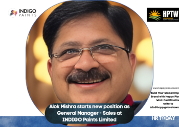 Alok Mishra starts new position as General Manager - Sales at INDIGO Paints Limited