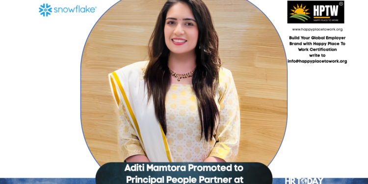 Aditi Mamtora Promoted to Principal People Partner at Snowflake