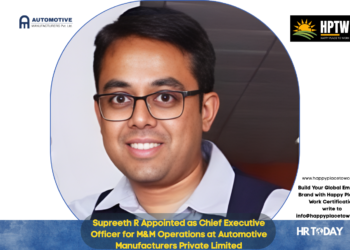 Supreeth R Appointed as Chief Executive Officer for M&M Operations at Automotive Manufacturers Private Limited