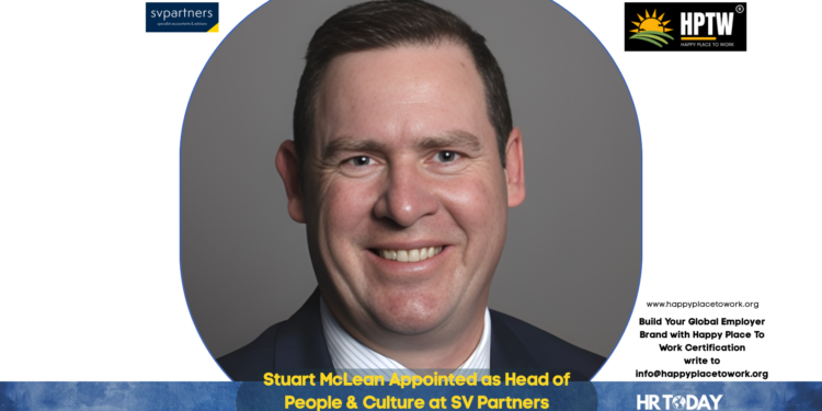 Stuart McLean Appointed as Head of People & Culture at SV Partners