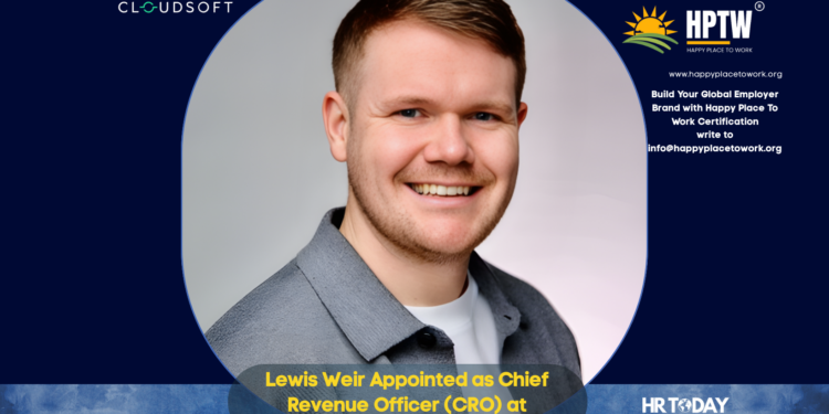 Lewis Weir Appointed as Chief Revenue Officer (CRO) at Cloudsoft.io