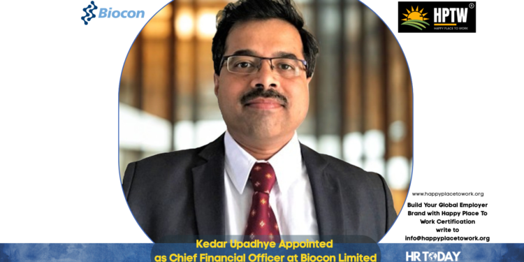 Kedar Upadhye Appointed as Chief Financial Officer at Biocon Limited