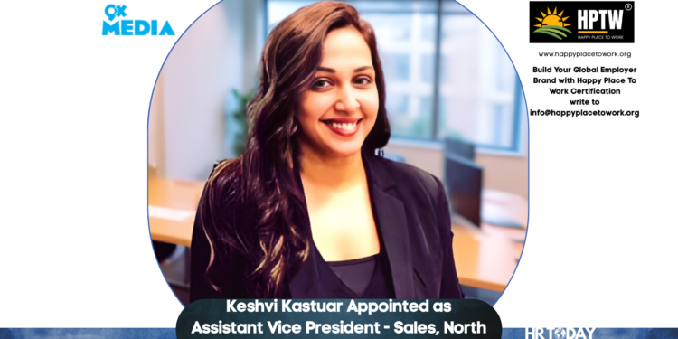 Keshvi Kastuar Appointed as Assistant Vice President - Sales, North at 9X Media Pvt. Ltd.