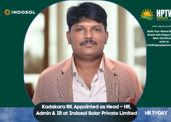 Kadakara RK Appointed as Head – HR, Admin & IR at Indosol Solar Private Limited