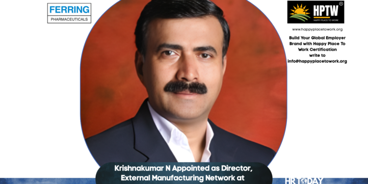Krishnakumar N Appointed as Director, External Manufacturing Network at Ferring Pharmaceuticals