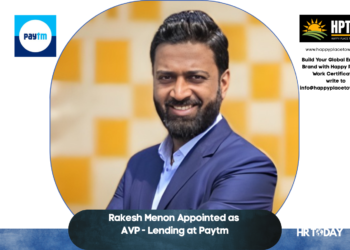 Rakesh Menon Appointed as AVP - Lending at Paytm