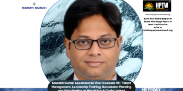 Saurabh Kumar Appointed as Vice President HR - Talent Management, Leadership Training, Succession Planning and Digitalization at Maruti Suzuki India Limited