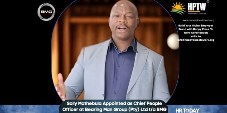 Solly Mathebula Appointed as Chief People Officer at Bearing Man Group (Pty) Ltd t/a BMG
