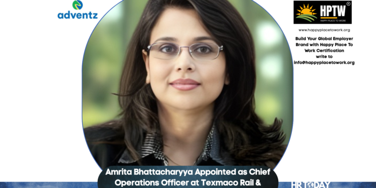 Amrita Bhattacharyya Appointed as Chief Operations Officer at Texmaco Rail & Engineering Ltd (Adventz Group)