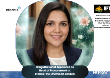 Shagufta Nahid Appointed as Head of Procurement at Eternis Fine Chemicals Limited