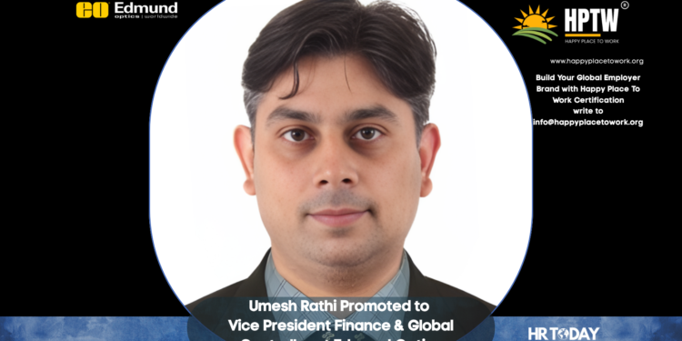 Umesh Rathi Promoted to Vice President Finance & Global Controller at Edmund Optics
