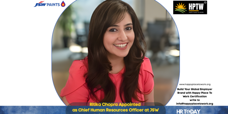 Ritika Chopra Appointed as Chief Human Resources Officer at JSW Paints and JSW Dulux