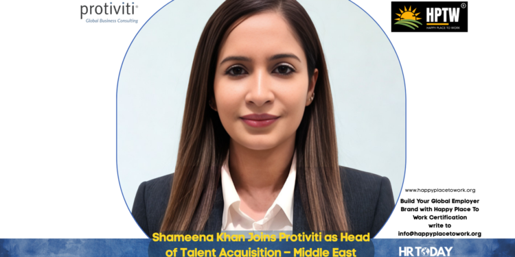 Shameena Khan Joins Protiviti as Head of Talent Acquisition – Middle East