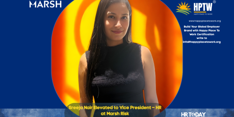 Sreeja Nair Elevated to Vice President – HR at Marsh Risk