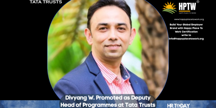 Divyang W. Promoted as Deputy Head of Programmes at Tata Trusts