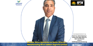 Shekhar Sinha Appointed as Senior Director – Manufacturing HR at Jubilant Ingrevia Limited