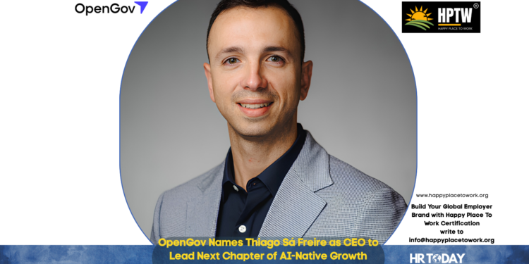 OpenGov Names Thiago Sá Freire as CEO to Lead Next Chapter of AI-Native Growth