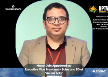 Nimish Jain Appointed as Executive Vice President – Sales and BD at Vikram Solar
