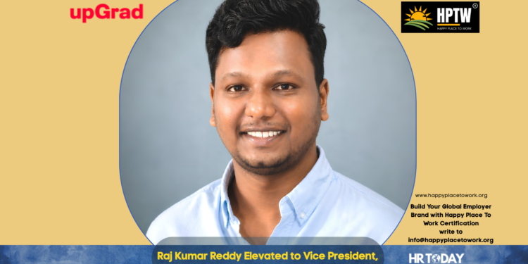 Raj Kumar Reddy Elevated to Vice President, Learning Experience at upGrad