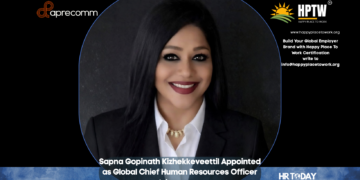 Sapna Gopinath Kizhekkeveettil Appointed as Global Chief Human Resources Officer at Aprecomm