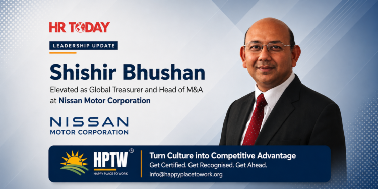 Shishir Bhushan Elevated as Global Treasurer and Head of M&A at Nissan Motor Corporation