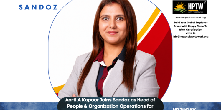 Aarti A Kapoor Joins Sandoz as Head of People & Organization Operations for Region International