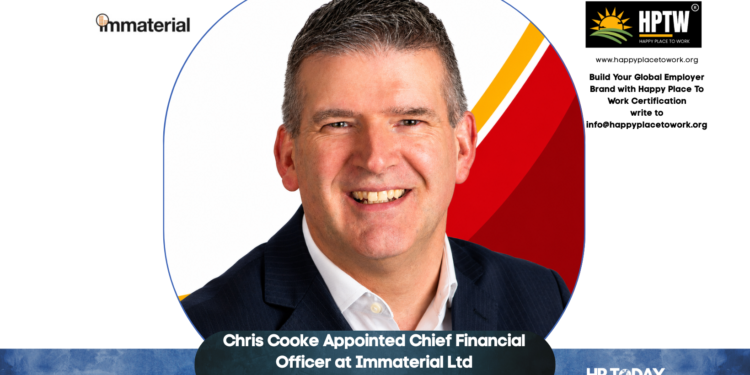 Chris Cooke Appointed Chief Financial Officer at Immaterial Ltd