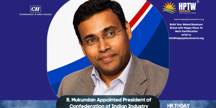 R. Mukundan Appointed President of Confederation of Indian Industry