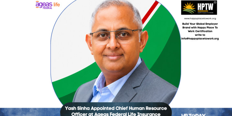 Yash Sinha Appointed Chief Human Resource Officer at Ageas Federal Life Insurance
