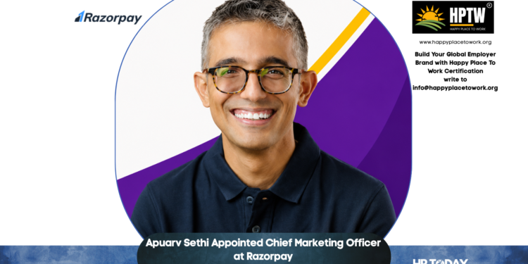 Apuarv Sethi Appointed Chief Marketing Officer at Razorpay