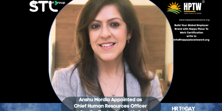 Anshu Mordia Appointed as Chief Human Resources Officer at Sterlite Technologies Limited