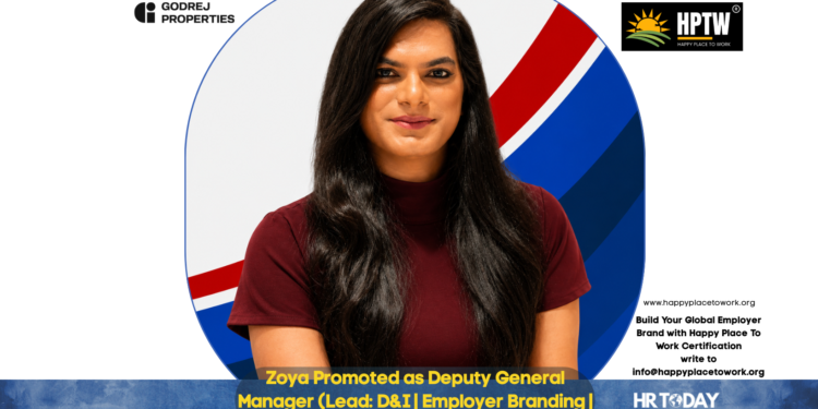 Zoya Promoted as Deputy General Manager (Lead: D&I | Employer Branding | Campus) at Godrej Properties Limited