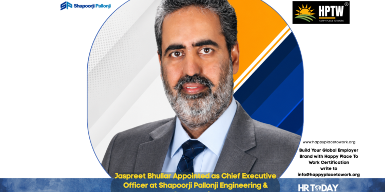 Jaspreet Bhullar Appointed as Chief Executive Officer at Shapoorji Pallonji Engineering & Construction