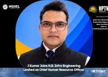 J Kumar Joins H.G. Infra Engineering Limited as Chief Human Resource Officer