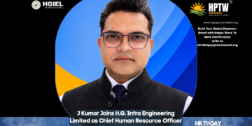 J Kumar Joins H.G. Infra Engineering Limited as Chief Human Resource Officer