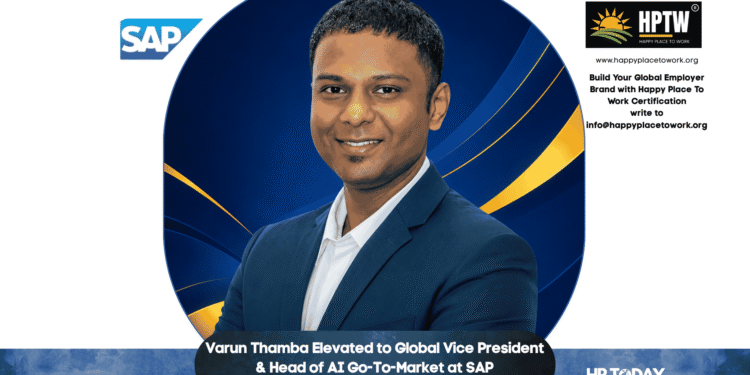 Varun Thamba Elevated to Global Vice President & Head of AI Go-To-Market at SAP