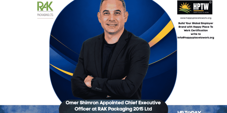 Omer Shimron Appointed Chief Executive Officer at RAK Packaging 2015 Ltd