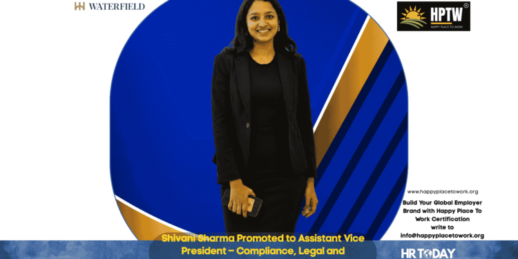 Shivani Sharma Promoted to Assistant Vice President – Compliance, Legal and Secretarial at Waterfield Advisors