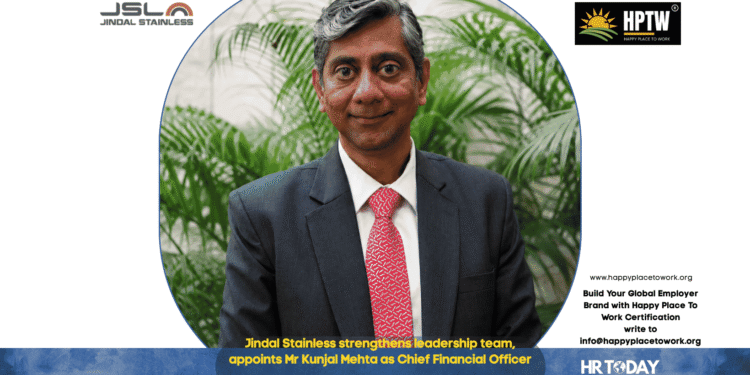 Jindal Stainless strengthens leadership team, appoints Mr Kunjal Mehta as Chief Financial Officer