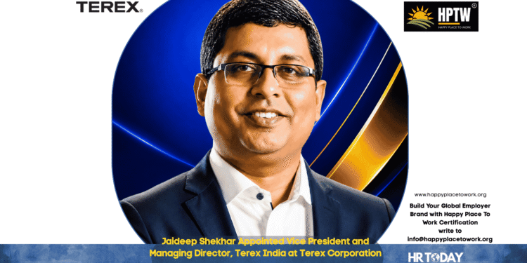 Jaideep Shekhar Appointed Vice President and Managing Director, Terex India at Terex Corporation