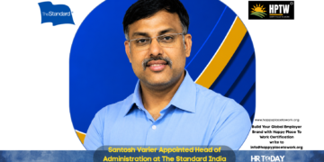 Santosh Varier Appointed Head of Administration at The Standard India