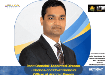 Rohit Chandak Appointed Director – Finance and Chief Financial Officer at Apraava Energy