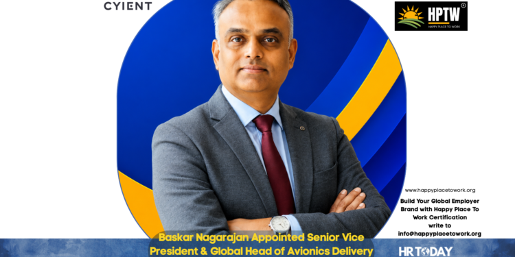 Baskar Nagarajan Appointed Senior Vice President & Global Head of Avionics Delivery at Cyient