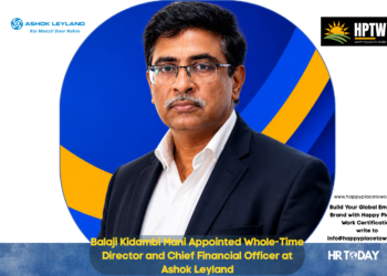 Balaji Kidambi Mani Appointed Whole-Time Director and Chief Financial Officer at Ashok Leyland