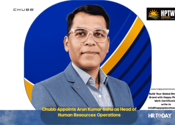 Chubb Appoints Arun Kumar Sahu as Head of Human Resources Operations