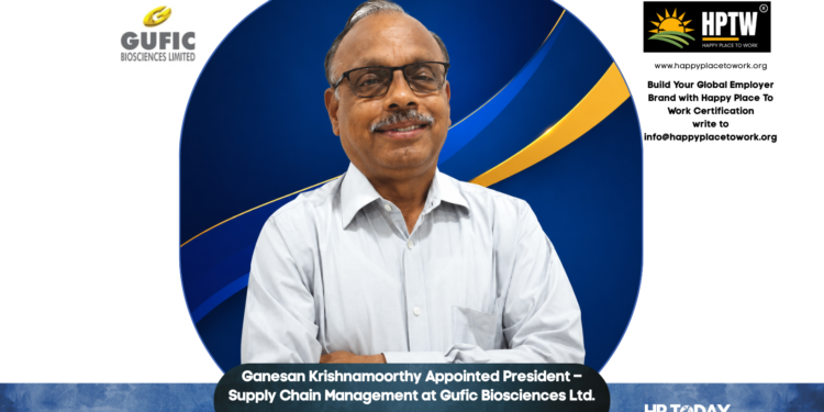 Ganesan Krishnamoorthy Appointed President – Supply Chain Management at Gufic Biosciences Ltd.