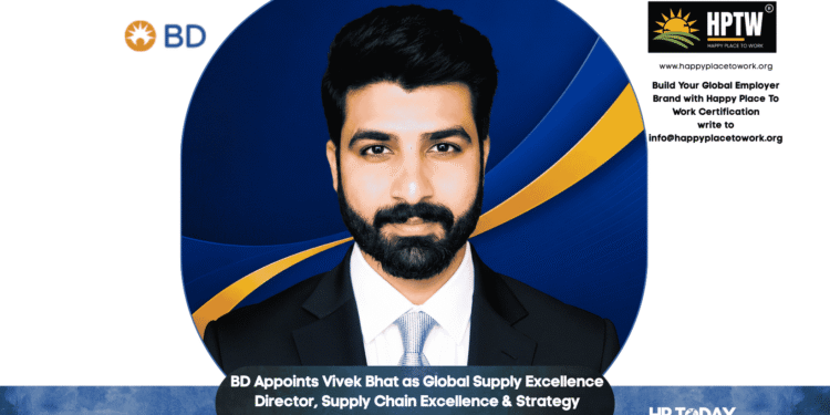 BD Appoints Vivek Bhat as Global Supply Excellence Director, Supply Chain Excellence & Strategy