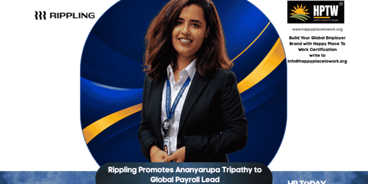**Rippling Promotes Ananyarupa Tripathy to Global Payroll Lead** **Bengaluru, Karnataka, India, July 2026** — **Rippling** has promoted **Ananyarupa Tripathy** to **Global Payroll Lead**, recognizing her exceptional contributions to the company's global payroll operations and customer success. Since joining Rippling, Ananyarupa has consistently demonstrated strong expertise in payroll management, tax compliance, customer support, and operational excellence. In her new leadership role, she will oversee global payroll initiatives, drive process optimization, support cross-functional collaboration, and help deliver seamless payroll experiences for customers across international markets. Ananyarupa joined **Rippling** in **2023** as a **Payroll Tax Analyst**, where she played an important role in managing payroll tax processes, regulatory compliance, and payroll operations. Through her strong analytical capabilities and customer-centric approach, she helped ensure accurate payroll execution while supporting organizations in navigating complex payroll and compliance requirements. Her performance and commitment to operational excellence earned her a promotion to **Senior Support Specialist** in **2025**, where she expanded her responsibilities by supporting customers, resolving complex payroll issues, and contributing to continuous process improvements across the organization. Her latest promotion to **Global Payroll Lead** marks another significant milestone in her career. In this expanded role, Ananyarupa will lead global payroll initiatives, support strategic payroll operations, enhance service delivery, and collaborate with teams across multiple regions to strengthen Rippling's payroll capabilities. Her progression within the organization reflects both her technical expertise and her ability to deliver impactful business outcomes in a fast-paced, technology-driven environment. Before joining **Rippling**, Ananyarupa served as a **Human Resources Analyst** at **Capgemini**, where she gained valuable experience in HR operations, employee lifecycle management, and people processes. Earlier, she began her professional journey as a **Human Resources Intern** at **IFortis Corporate**, developing a solid foundation in human resources, talent support, and organizational operations. Over the years, she has built expertise across payroll, HR operations, compliance, customer support, and workforce management, positioning her as an emerging leader in the HR technology and payroll domain. Ananyarupa's promotion reflects **Rippling's** commitment to recognizing internal talent and investing in leaders who drive innovation, operational excellence, and exceptional customer experiences across its global workforce management platform. **About Rippling** **Rippling** is a leading workforce management platform that brings together **HR, payroll, IT, finance, and workforce operations** into a single unified system. By connecting every application through a shared data platform, Rippling enables organizations to automate workflows, eliminate manual processes, and provide every team with a single source of truth for managing people, systems, and business operations. Headquartered in **San Francisco, California**, Rippling serves organizations around the world with an integrated platform covering applicant tracking, payroll, benefits, IT management, expenses, and workforce planning. Backed by leading global investors including **Kleiner Perkins, Founders Fund, Sequoia, Greenoaks, and Bedrock**, the company continues to redefine how modern businesses manage and scale their workforce. **SEO Meta Description** Rippling has promoted Ananyarupa Tripathy to Global Payroll Lead. She has progressed through Payroll Tax Analyst and Senior Support Specialist roles at Rippling after beginning her career with Capgemini and IFortis Corporate. **SEO Tags** Ananyarupa Tripathy, Rippling, Global Payroll Lead, Leadership Promotion, Payroll Leadership, Workforce Management, HR Technology, Payroll Operations, Capgemini, Human Resources, Executive Promotion, Career Growth **LinkedIn Post** **Congratulations to Ananyarupa Tripathy** on her promotion to **Global Payroll Lead** at **Rippling**. Ananyarupa has built an impressive career within **Rippling**, progressing from **Payroll Tax Analyst** to **Senior Support Specialist**, and now to **Global Payroll Lead**. Throughout her journey, she has demonstrated exceptional expertise in payroll operations, tax compliance, customer support, and process excellence. Before joining Rippling, she gained valuable HR experience as a **Human Resources Analyst** at **Capgemini** and began her professional career as a **Human Resources Intern** at **IFortis Corporate**. This well-earned promotion reflects her dedication, continuous growth, and ability to deliver operational excellence while supporting customers across global payroll operations. She is well positioned to lead Rippling's global payroll initiatives and contribute to the company's continued innovation in workforce management. **Wishing Ananyarupa Tripathy continued success in the new role.** Rippling Promotes Ananyarupa Tripathy to Global Payroll Lead