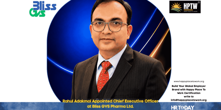 Rahul Adakmol Appointed Chief Executive Officer at Bliss GVS Pharma Ltd.