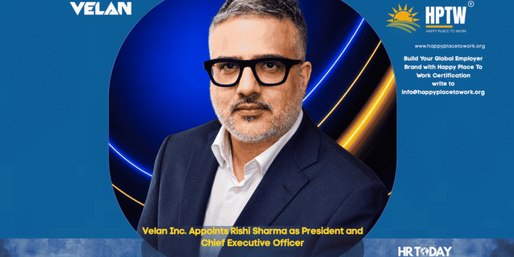 Velan Inc. Appoints Rishi Sharma as President and Chief Executive Officer